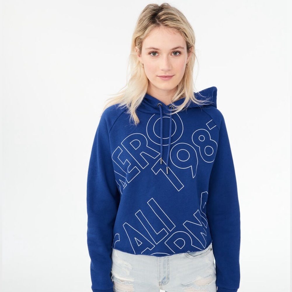Aeropostale Blue Logo Hoodie